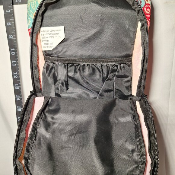 Vibedration Hydration Backpack w/o bladder - turquoise/orange pattern - Used main image 8